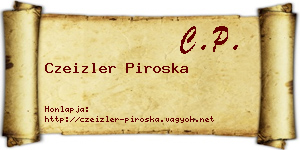 Czeizler Piroska névjegykártya